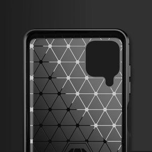 Hurtel Carbon Case elastyczne etui pokrowiec Samsung Galaxy A12 / Galaxy M12 niebieski 3