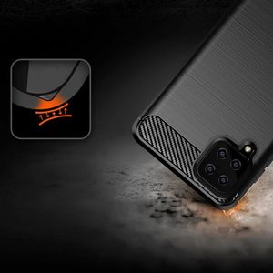 Hurtel Carbon Case elastyczne etui pokrowiec Samsung Galaxy A12 / Galaxy M12 niebieski 7
