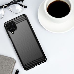 Hurtel Carbon Case elastyczne etui pokrowiec Samsung Galaxy A12 / Galaxy M12 niebieski 8