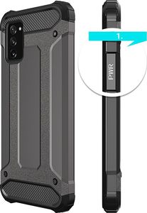 Hurtel Hybrid Armor pancerne hybrydowe etui pokrowiec Samsung Galaxy A02s EU niebieski 5