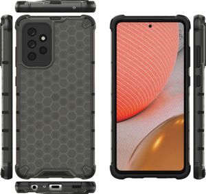 Hurtel Honeycomb etui pancerny pokrowiec z żelową ramką Samsung Galaxy A72 4G czarny 12