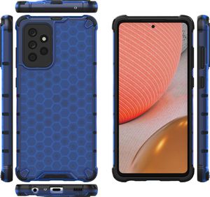 Hurtel Honeycomb etui pancerny pokrowiec z żelową ramką Samsung Galaxy A72 4G niebieski 12