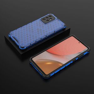 Hurtel Honeycomb etui pancerny pokrowiec z żelową ramką Samsung Galaxy A72 4G niebieski 13