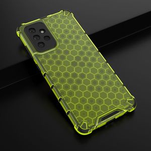 Hurtel Honeycomb etui pancerny pokrowiec z żelową ramką Samsung Galaxy A72 4G zielony 14