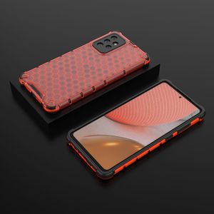 Hurtel Honeycomb etui pancerny pokrowiec z żelową ramką Samsung Galaxy A72 4G czerwony 13