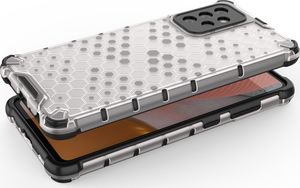 Hurtel Honeycomb etui pancerny pokrowiec z żelową ramką Samsung Galaxy A72 4G czerwony 3