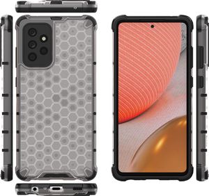 Hurtel Honeycomb etui pancerny pokrowiec z żelową ramką Samsung Galaxy A72 4G przezroczysty 12