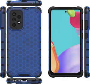 Hurtel Honeycomb etui pancerny pokrowiec z żelową ramką Samsung Galaxy A52 5G / A52 4G niebieski 12