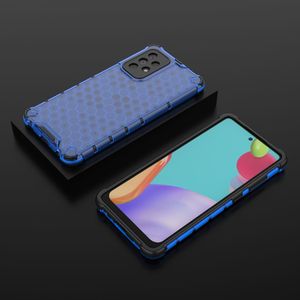 Hurtel Honeycomb etui pancerny pokrowiec z żelową ramką Samsung Galaxy A52 5G / A52 4G niebieski 13