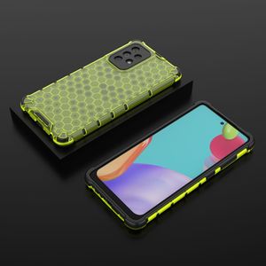 Hurtel Honeycomb etui pancerny pokrowiec z żelową ramką Samsung Galaxy A52 5G / A52 4G zielony 13