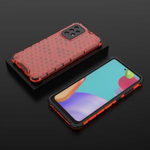 Hurtel Honeycomb etui pancerny pokrowiec z żelową ramką Samsung Galaxy A52 5G / A52 4G czerwony 13