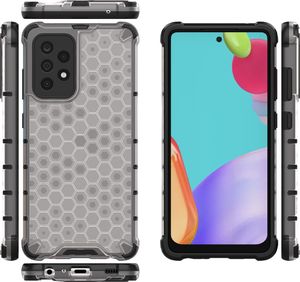 Hurtel Honeycomb etui pancerny pokrowiec z żelową ramką Samsung Galaxy A52 5G / A52 4G przezroczysty 12