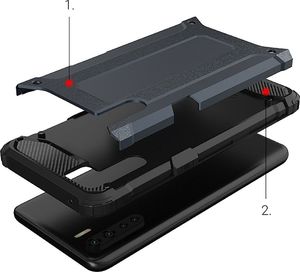 Hurtel Hybrid Armor pancerne hybrydowe etui pokrowiec Oppo Reno3 / A91 / F15 czarny 6
