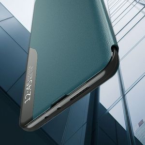 Hurtel Eco Leather View Case elegancki futerał etui z klapką i funkcją podstawki Samsung Galaxy A72 4G zielony 5
