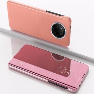Hurtel Clear View Case futerał etui z klapką Xiaomi Redmi Note 9T 5G różowy 2