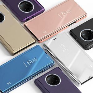 Hurtel Clear View Case futerał etui z klapką Xiaomi Redmi Note 9T 5G różowy 3