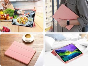 Etui na tablet Hurtel Dux Ducis Domo Lite składany pokrowiec etui na tablet z funkcją Smart Sleep podstawka iPad Pro 11'' 2020 / iPad Pro 11'' 2018 różowy 10