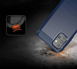 Hurtel Carbon Case elastyczne etui pokrowiec Samsung Galaxy A32 4G niebieski 2