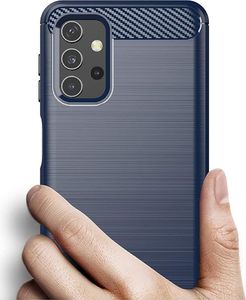 Hurtel Carbon Case elastyczne etui pokrowiec Samsung Galaxy A32 4G niebieski 5