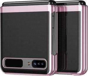Hurtel Plating Case hard case pokrowiec etui z metaliczną ramką Samsung Galaxy Z Flip różowy 2