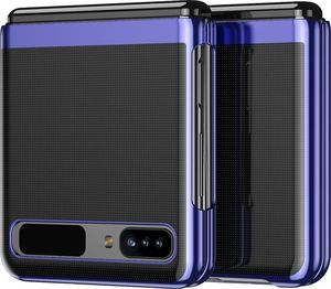 Hurtel Plating Case hard case pokrowiec etui z metaliczną ramką Samsung Galaxy Z Flip niebieski 2