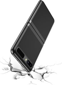 Hurtel Plating Case hard case pokrowiec etui z metaliczną ramką Samsung Galaxy Z Flip czarny 3