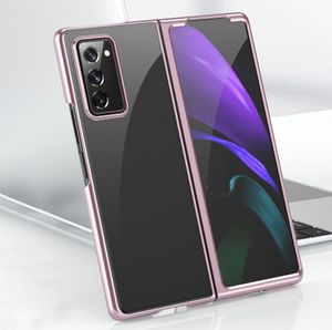 Hurtel Plating Case hard case pokrowiec etui z metaliczną ramką Samsung Galaxy Z Fold 2 5G różowy 4