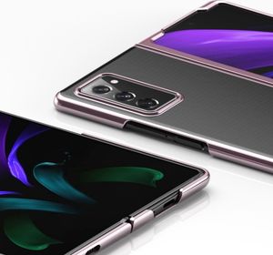 Hurtel Plating Case hard case pokrowiec etui z metaliczną ramką Samsung Galaxy Z Fold 2 5G różowy 5