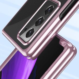 Hurtel Plating Case hard case pokrowiec etui z metaliczną ramką Samsung Galaxy Z Fold 2 5G różowy 8