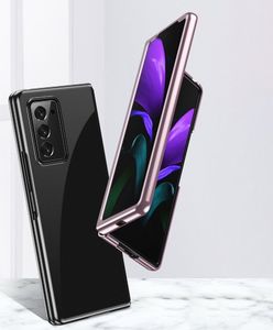 Hurtel Plating Case hard case pokrowiec etui z metaliczną ramką Samsung Galaxy Z Fold 2 5G niebieski 11