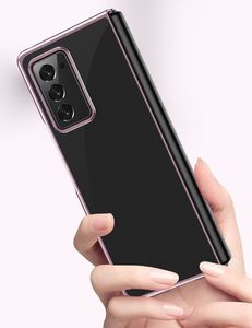 Hurtel Plating Case hard case pokrowiec etui z metaliczną ramką Samsung Galaxy Z Fold 2 5G czarny 8
