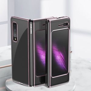 Hurtel Plating Case hard case pokrowiec etui z metaliczną ramką Samsung Galaxy Fold różowy 2