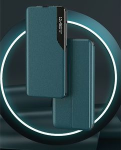 Hurtel Eco Leather View Case elegancki futerał etui z klapką i funkcją podstawki Xiaomi Mi 11 czarny 3