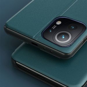 Hurtel Eco Leather View Case elegancki futerał etui z klapką i funkcją podstawki Xiaomi Mi 11 niebieski 9