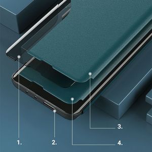 Hurtel Eco Leather View Case elegancki futerał etui z klapką i funkcją podstawki Xiaomi Mi 11 czerwony 9