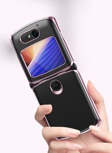 Hurtel Plating Case hard case pokrowiec etui z metaliczną ramką Motorola Razr 5G czarny 3