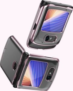 Hurtel Plating Case hard case pokrowiec etui z metaliczną ramką Motorola Razr 5G czarny 4