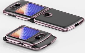 Hurtel Plating Case hard case pokrowiec etui z metaliczną ramką Motorola Razr 5G czarny 8