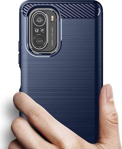 Hurtel Carbon Case elastyczne etui pokrowiec Xiaomi Poco F3 niebieski 4