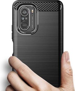 Hurtel Carbon Case elastyczne etui pokrowiec Xiaomi Poco F3 czarny 6