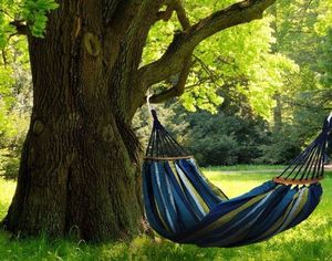 ModernHome Hamak ogrodowy dwuosobowy z pokrowcem - niebieski 7