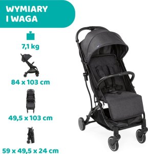 Wózek Chicco TROLLEY ME - spacerowy, jasnoszary 14