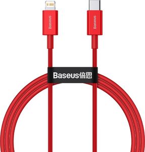 Kabel USB Baseus USB-C - Lightning 1 m Czerwony (BSU2664RED) 1