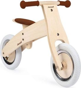 Janod Drewniany rowerek biegowy z naklejkami do personalizacji Bikloon Nature 3+ 1