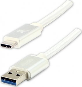 Kabel USB Logo USB-A - USB-C 2 m Biały 1