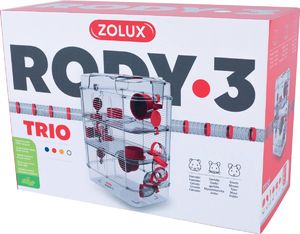 Zolux Klatka RODY3 TRIO kol. czerwony 2