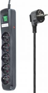 Listwa zasilająca Montis MT030 przeciwprzepięciowa 5 gniazd 3 m czarna (MT030-3) 7