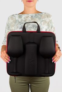 diVinto Etui na wino z kieliszkami Who cares Black 2