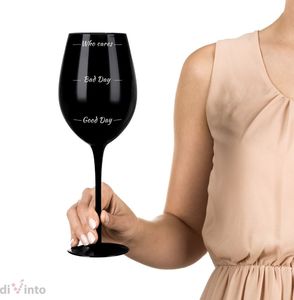 diVinto Etui na wino z kieliszkami Who cares Black 3