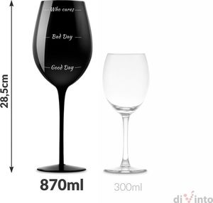 diVinto Etui na wino z kieliszkami Who cares Black 6